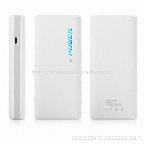 Emergency mobile phone chargers with double USB output and touch switch made in China